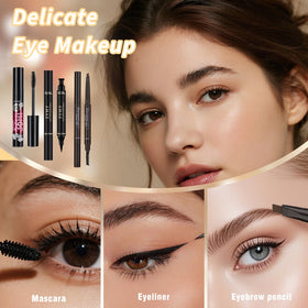 KAVCENT makeup brushes layout showing tools for precise application