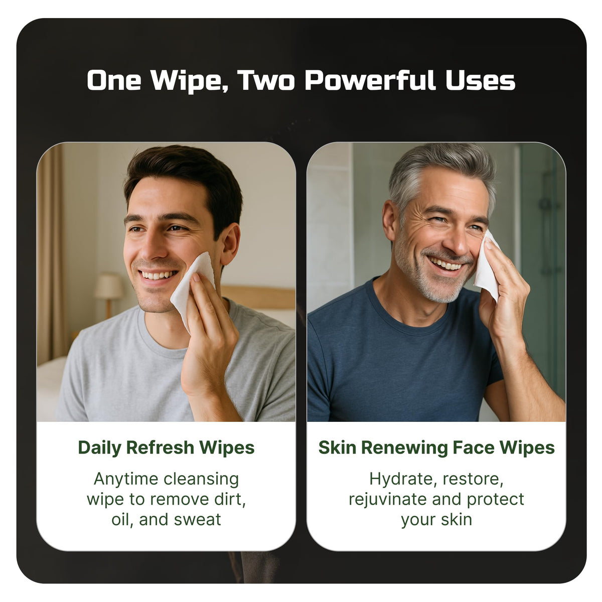 KAWALA wipe being used after workout for fast sweat and oil removal benefit