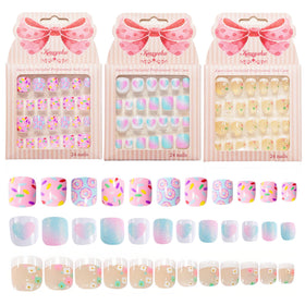 kawyehu front packaging showing three boxes and colorful nail designs