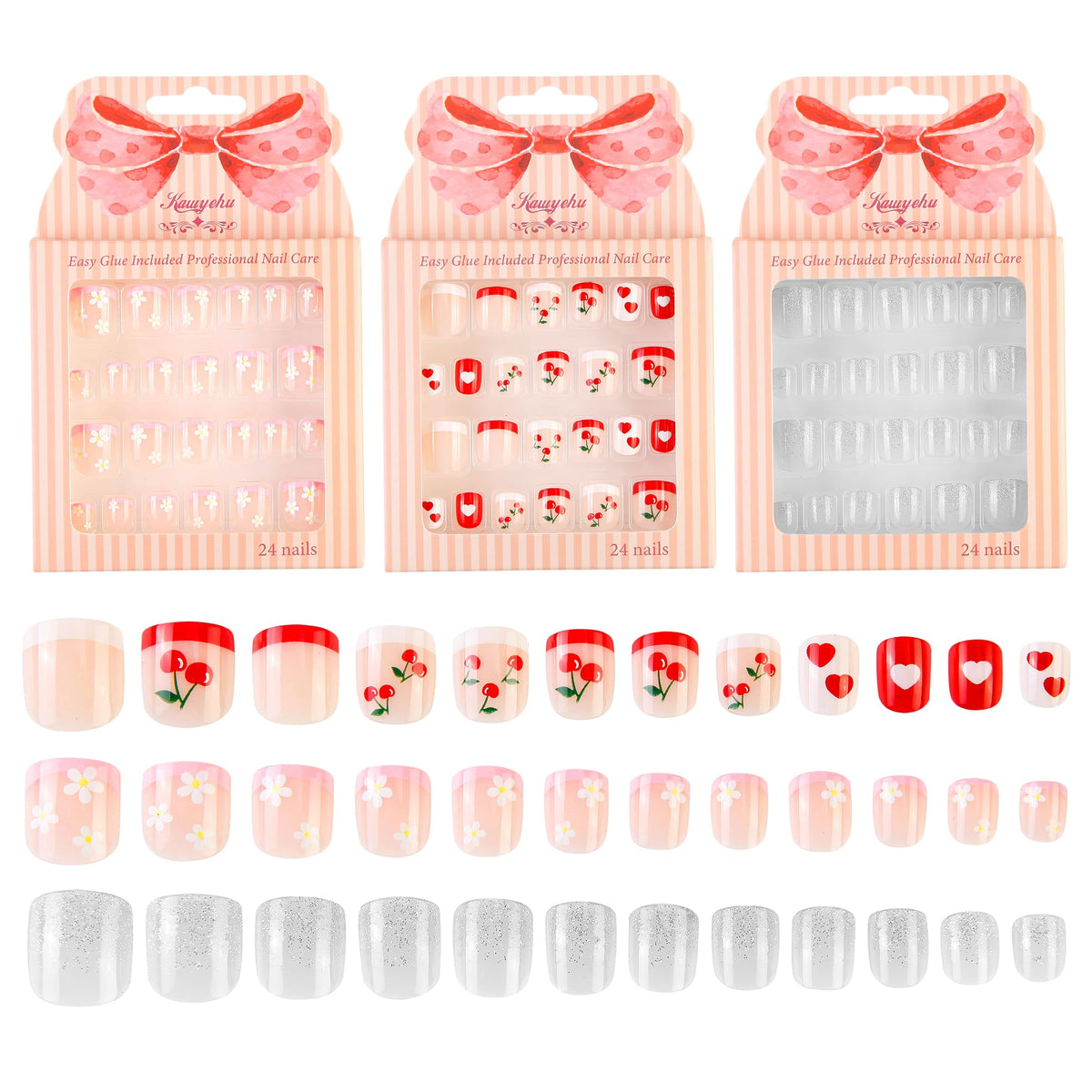 Kawyehu front packaging showing 72-piece set and colorful designs for quick selection