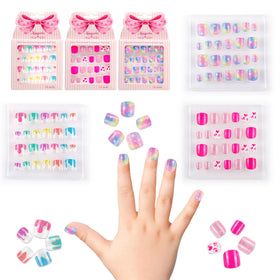 Kawyehu close-up of starry heart and ice cream printed nails highlighting pattern clarity