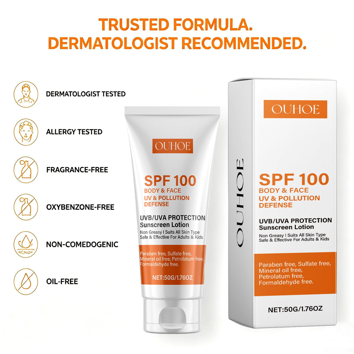 KAXIMIGEFU applied to neck and décolletage showing targeted protection benefit