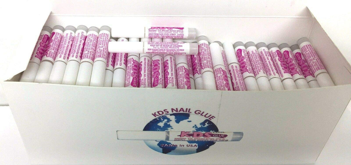 KDS front packaging showing 100-piece glue pack and fast secure hold