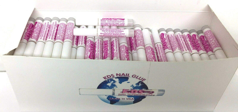 KDS front packaging showing 100-piece glue pack and fast secure hold