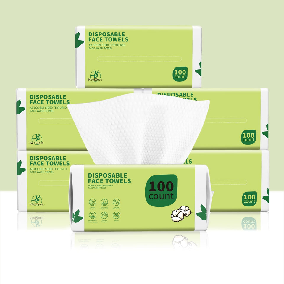 KeeiZoes front packaging showing 600-count biodegradable towels and convenience