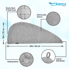 KEEPOZ close-up terry texture showing plush cotton loops for fast drying benefit