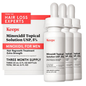 keeps front packaging showing three 2 fl oz bottles and benefits