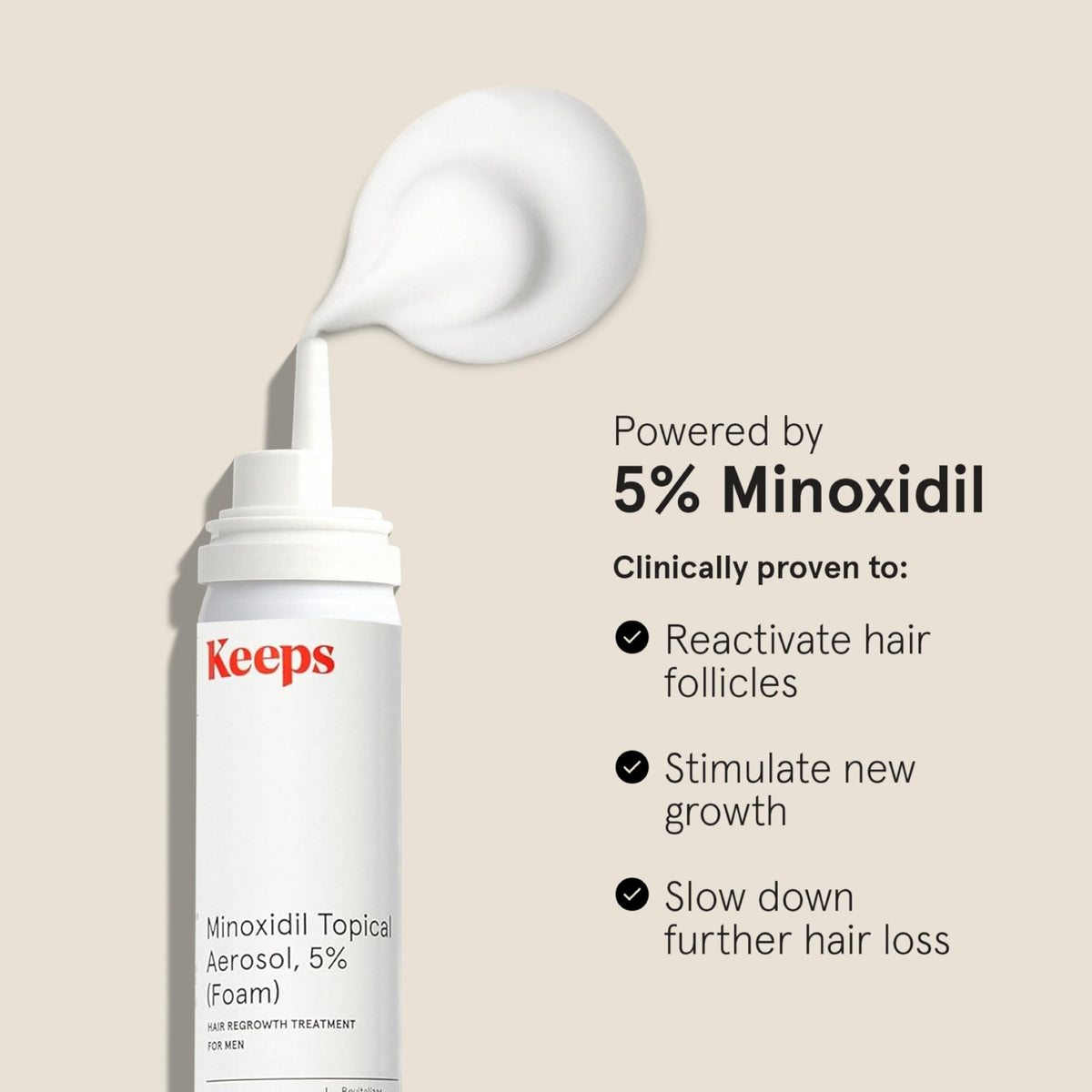 Keeps foam texture on hand illustrating fast-absorbing, non-greasy benefit