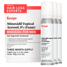 Keeps front packaging showing three-bottle supply and clear labeling benefit