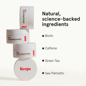 Keeps pomade styled hair side profile showing fuller-looking natural texture