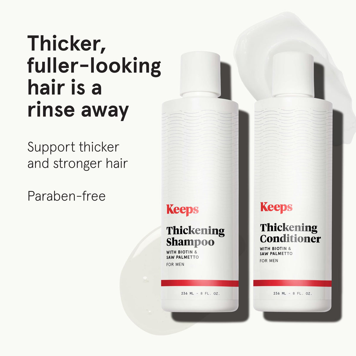 Keeps shampoo lather closeup showing cleansing and lift benefit