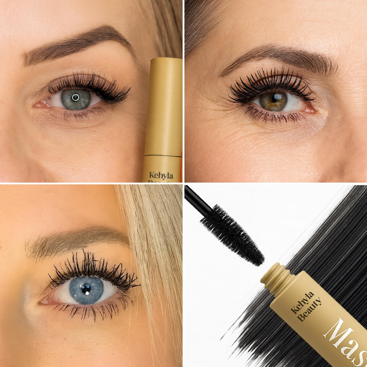 Kehyla Beauty soft precision brush close-up separating fine lashes for natural definition
