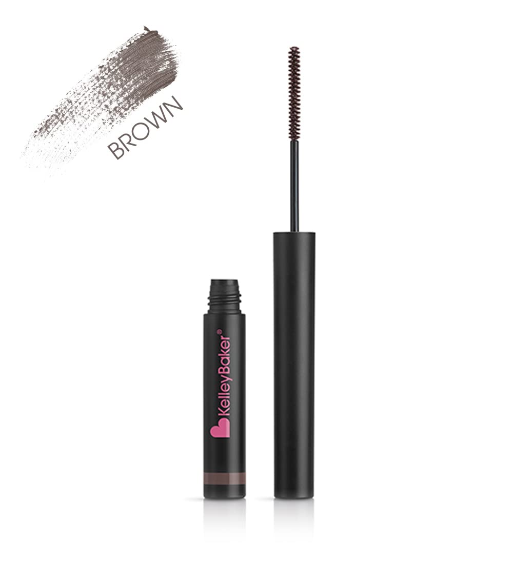 Kelley Baker Brow Gel Brown front packaging showing compact tube and label