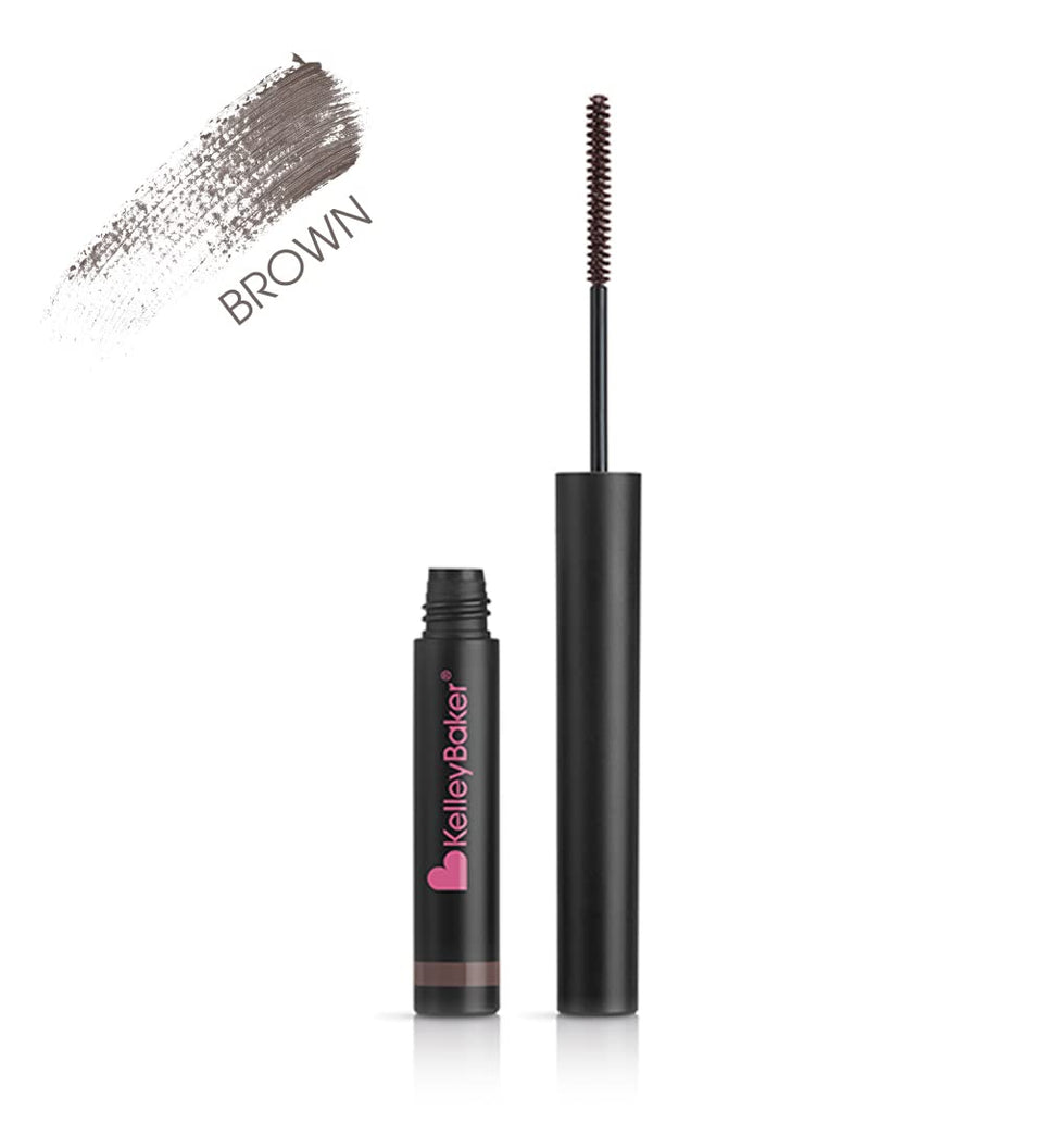 Kelley Baker Brow Gel Brown front packaging showing compact tube and label