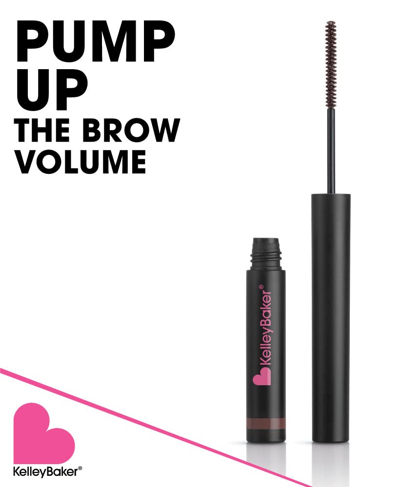 Kelley Baker model applying brow gel demonstrating natural, defined brows