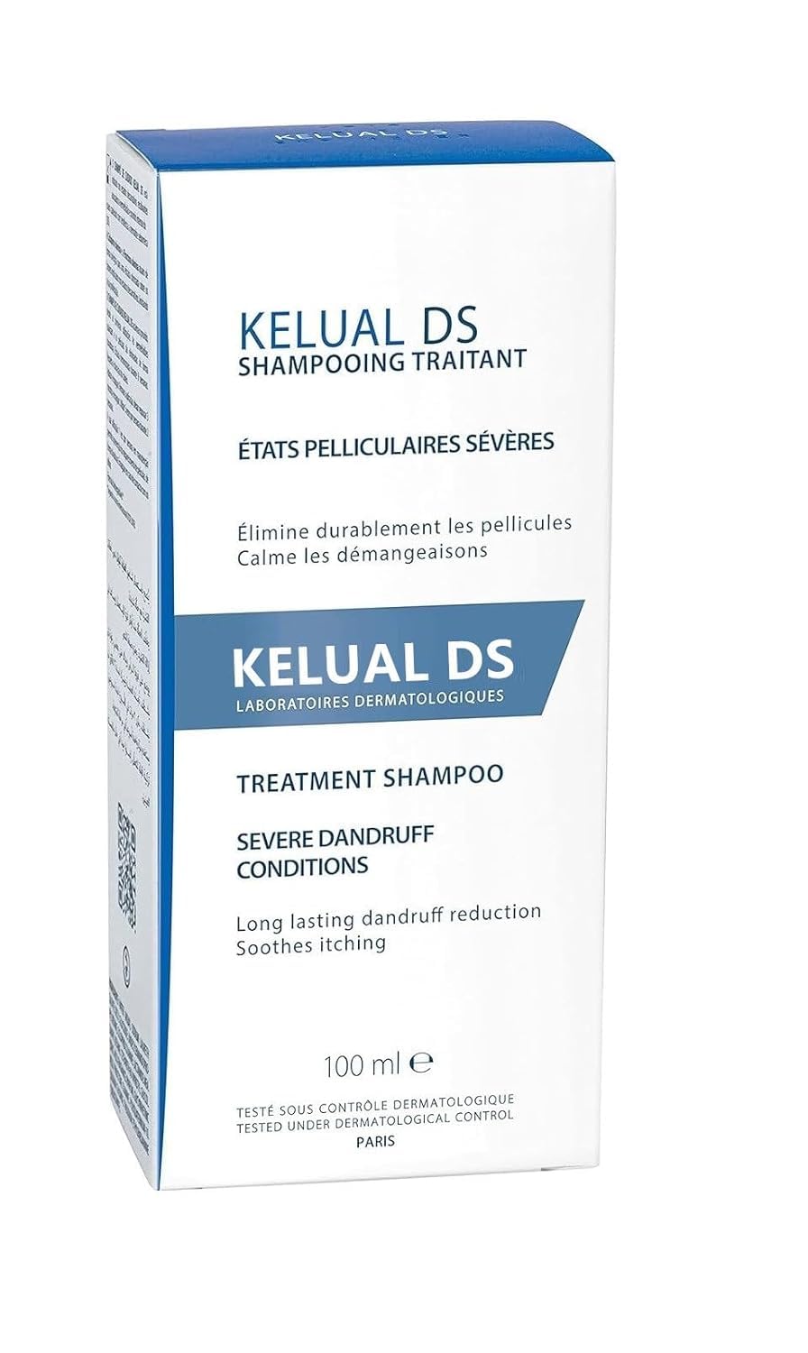 KELUAL DS in-use shampoo massaging scalp to illustrate application and relief