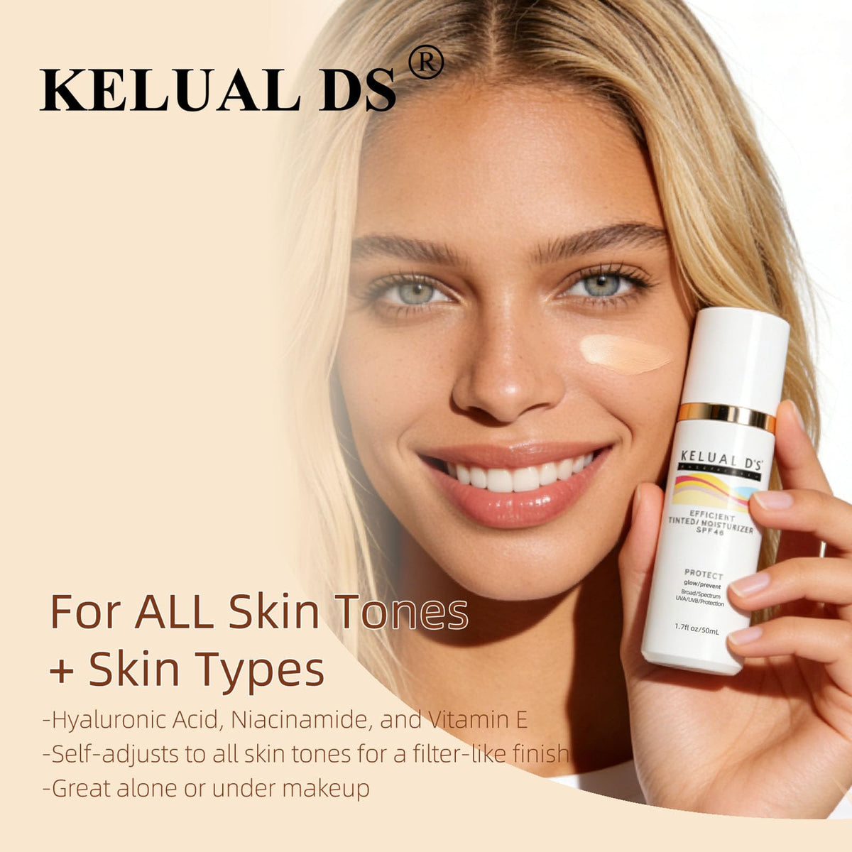 KELUAL DS placed on bathroom vanity for daily skincare routine