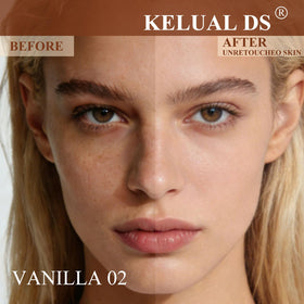 KELUAL DS swatch on skin demonstrating sheer universal tint