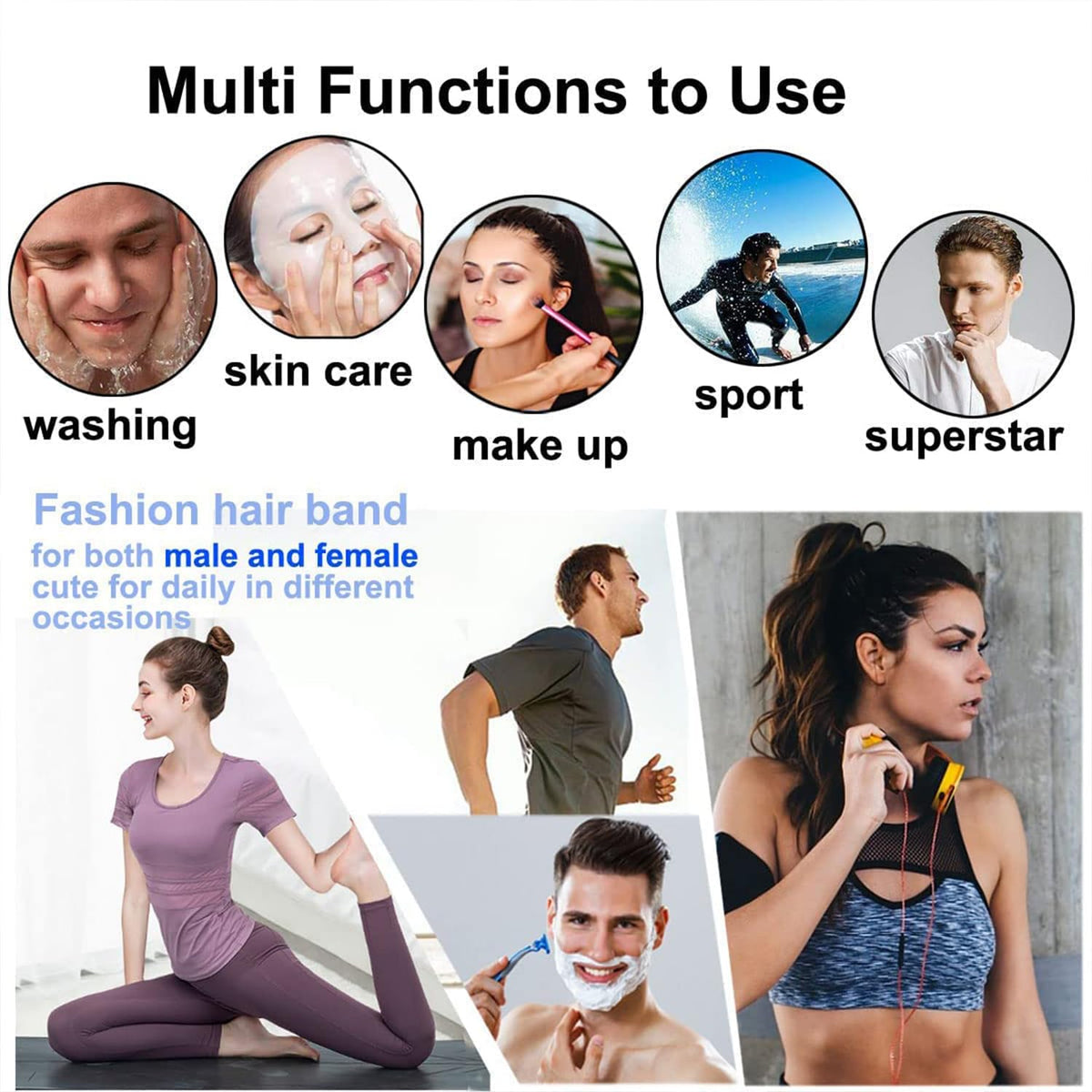 KELUBATU headband used during face wash, keeping hair away
