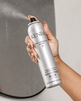 Kenra anti-humidity spray 5 before and after frizz control comparison