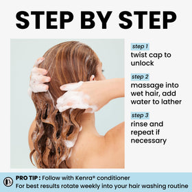 Kenra Clarify shampoo label detail highlighting willow bark extract