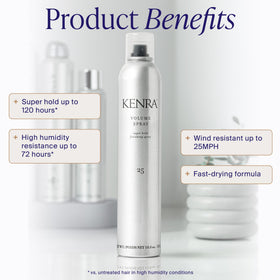 Kenra nozzle close-up highlighting precise spray delivery and fast-dry benefit