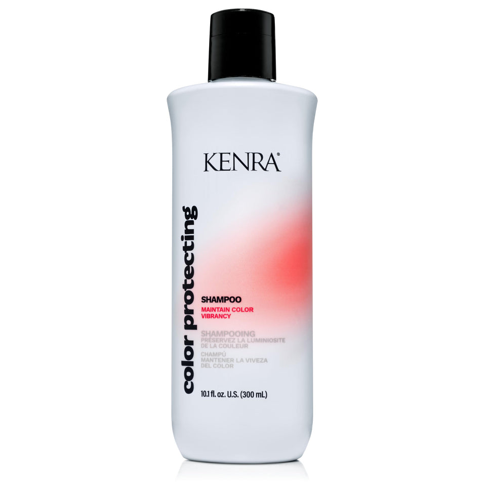 Kenra front packaging shows bottle and brand for color protection benefit