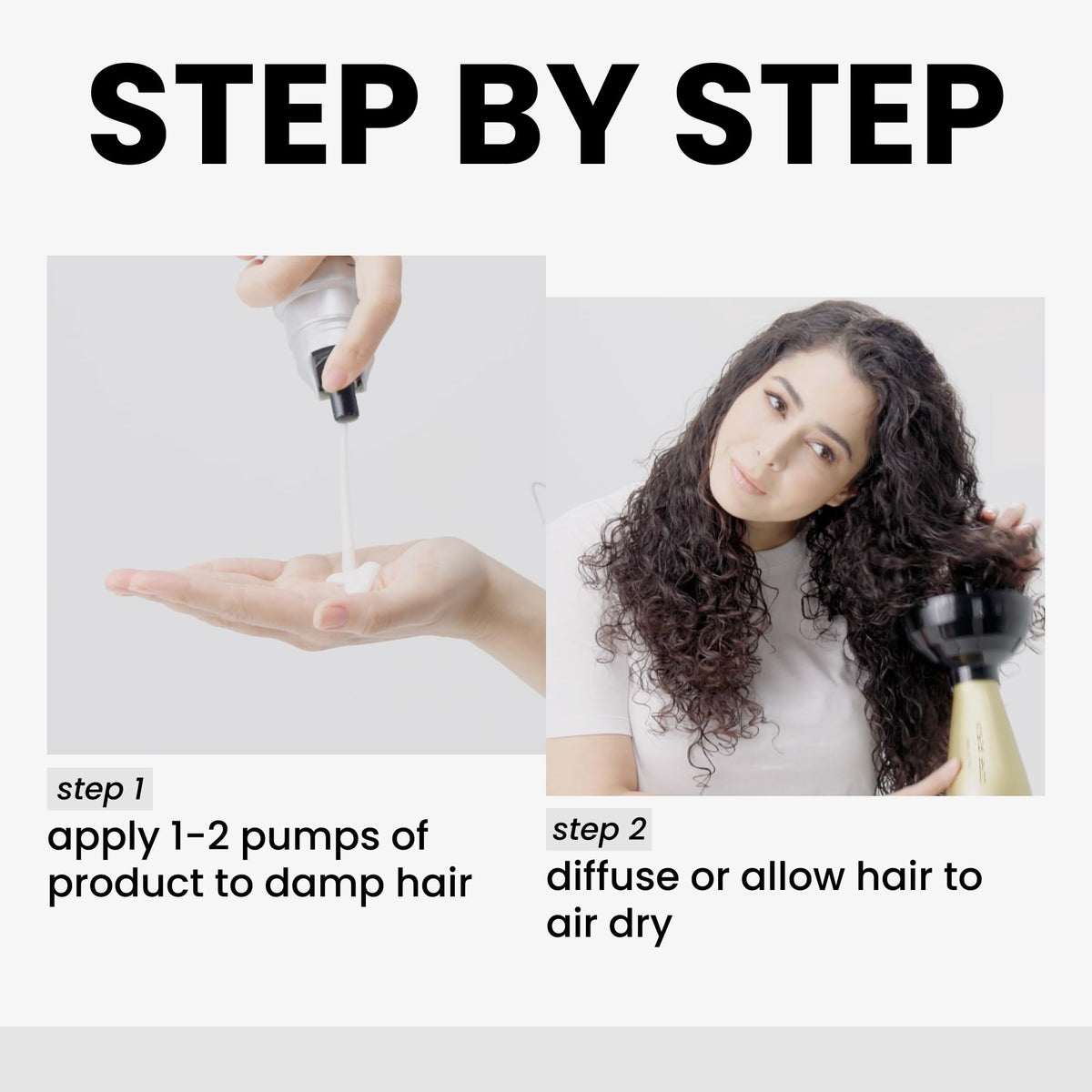 Kenra Curl Defining Crème being applied to curls for definition