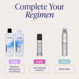 Kenra label detail highlighting ingredients and professional formulation benefits