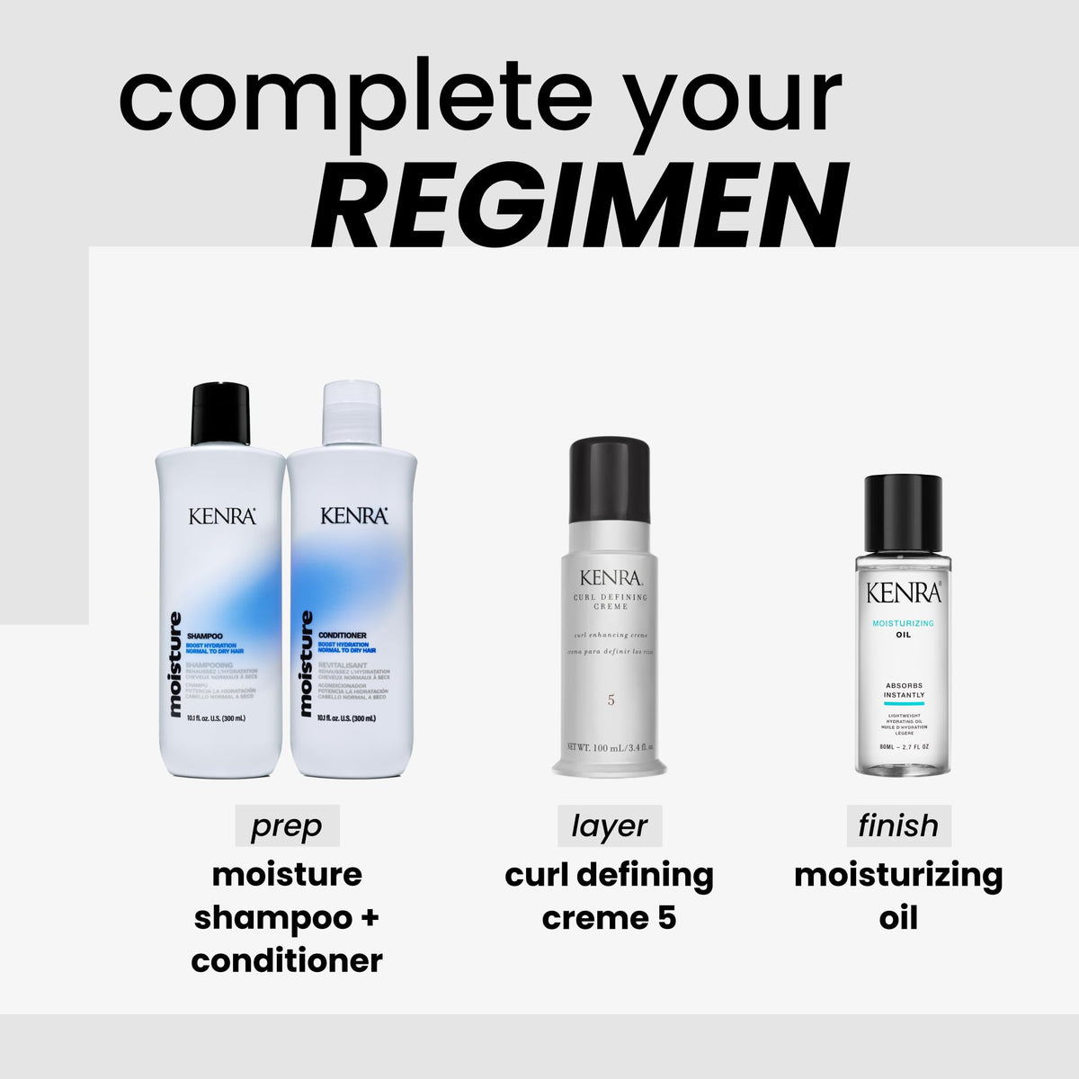 Kenra Curl Defining Crème next to common items illustrating travel size