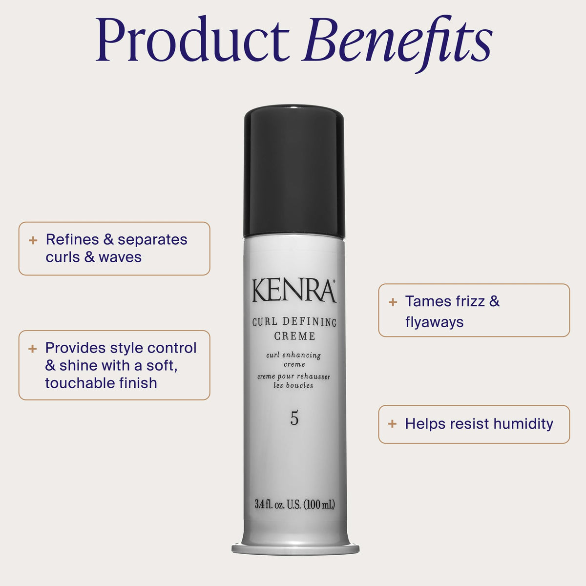 Kenra texture close-up of crème displaying smooth consistency for styling
