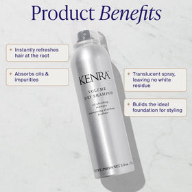 Kenra close-up aerosol mist demonstrating fine spray for even coverage