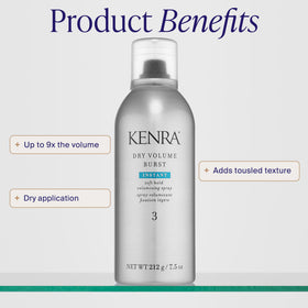 Kenra back label with directions and ingredients helping informed styling choices