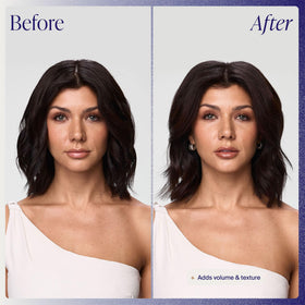 Close-up of hair texture after Kenra application showing added body and tousled finish