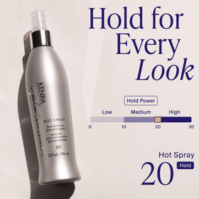 Kenra Platinum mist on hair texture showing lightweight protection benefit