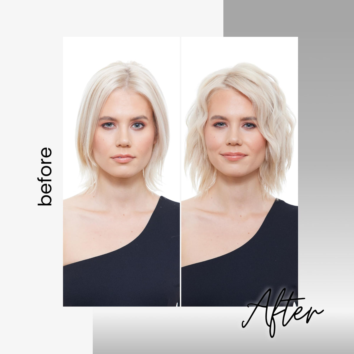 Kenra product applied during blow-dry giving visible root lift