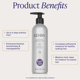 Kenra lotion texture close-up demonstrating lightweight moisturizing finish