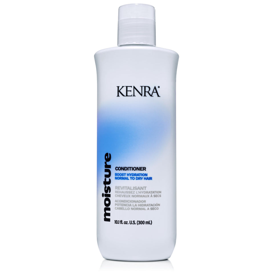 Kenra moisture conditioner front bottle showing label and nourishment benefits