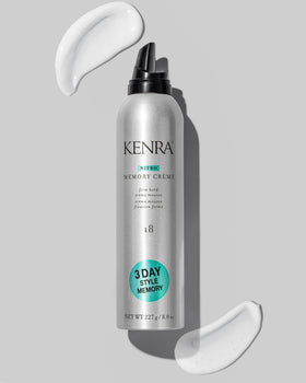 Kenra Nitro Memory Crème before and after comparison showing smoothing benefit