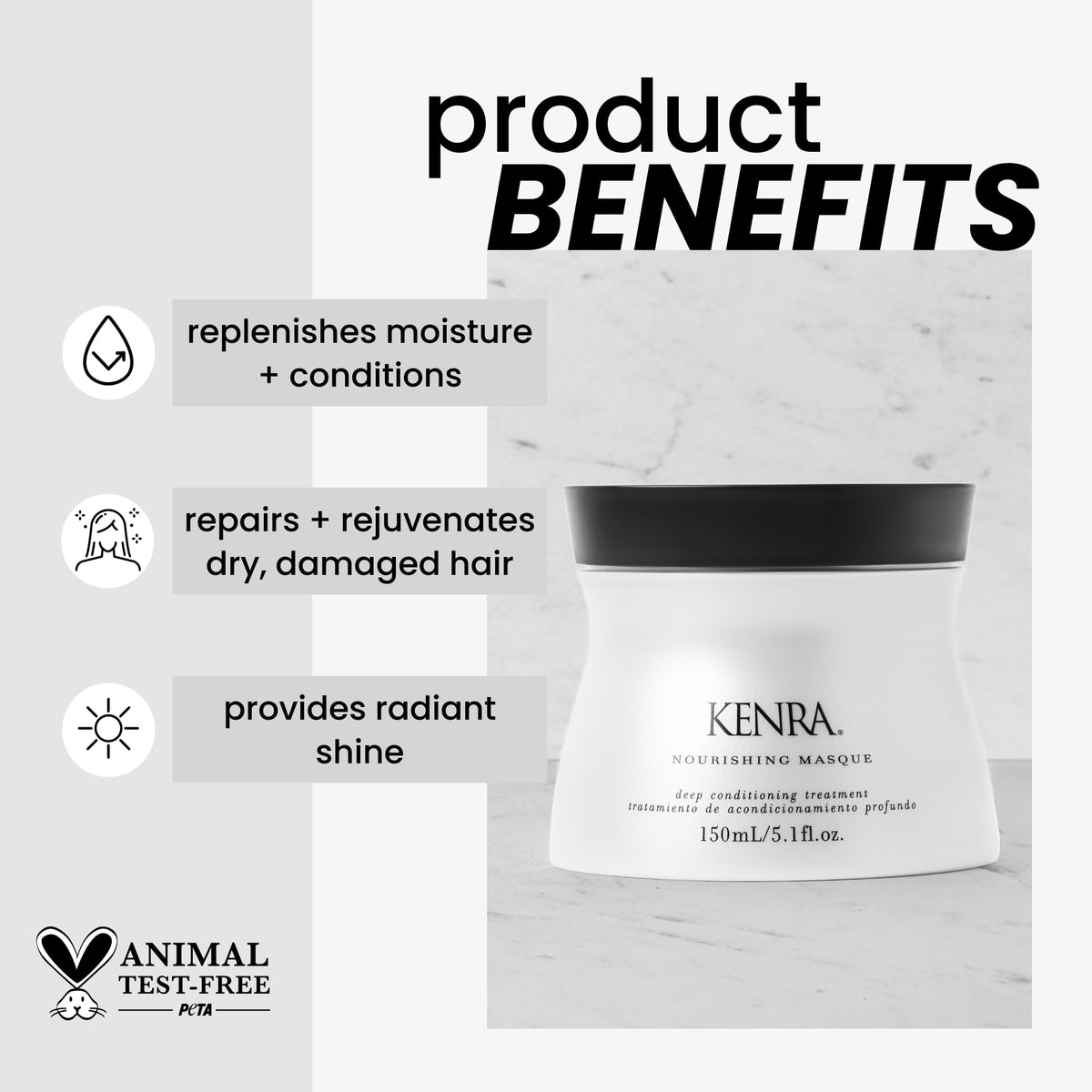 Kenra nourishing masque creamy texture close-up demonstrating rich hydration benefits
