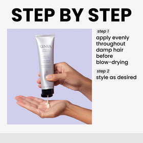 Kenra product in hand illustrating 5 fl oz size for travel and salon convenience