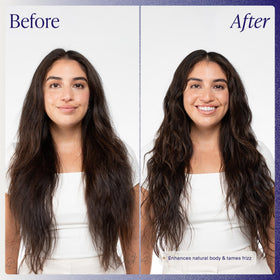 Kenra application on damp hair demonstrating faster air-dry benefit