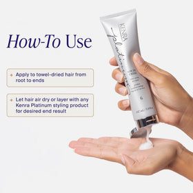 Kenra product shown in hand for scale and travel-friendly benefit