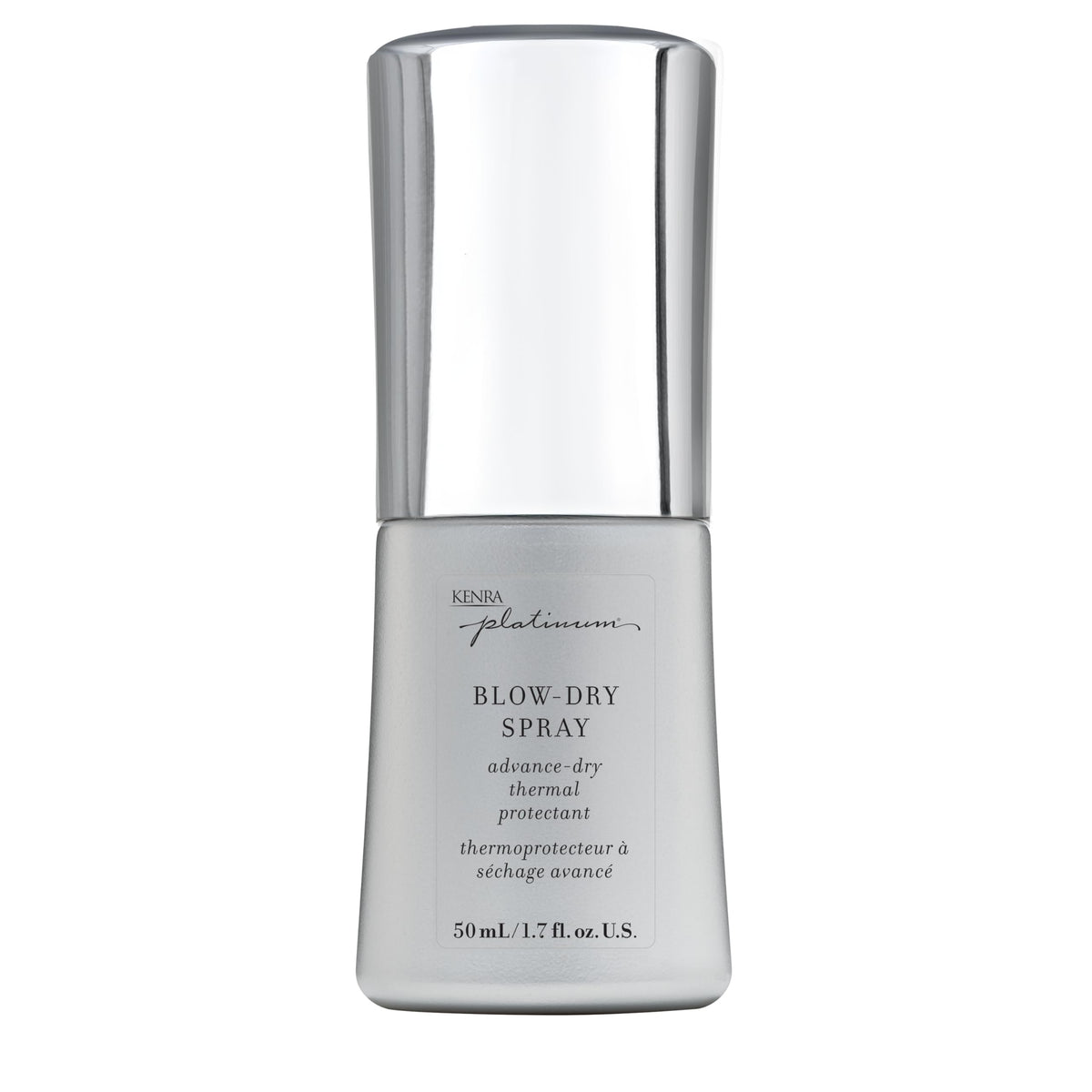 Kenra bottle front packaging showing label and travel size benefit