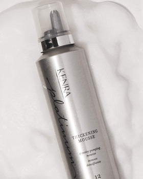 Kenra Platinum bottle label detail highlighting product claims and benefits