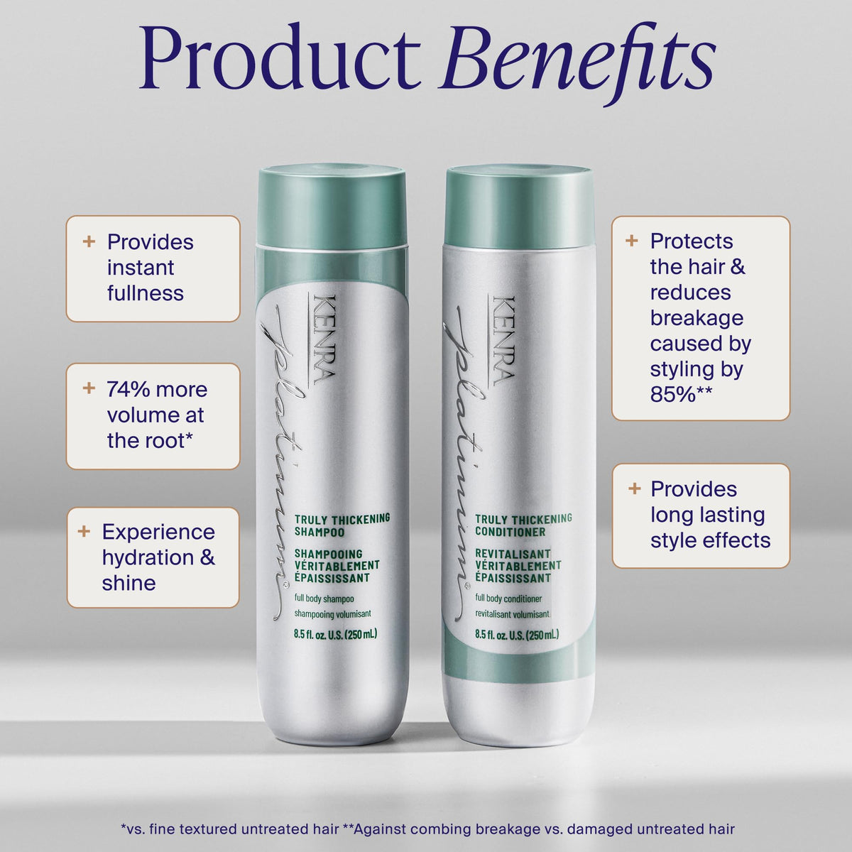 Kenra dispense showing creamy texture for lightweight conditioning