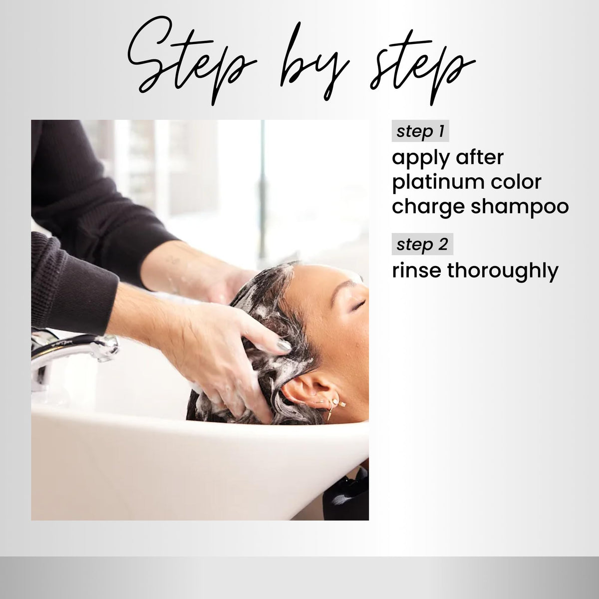 Kenra Platinum conditioner applied in shower showing easy distribution and conditioning benefit