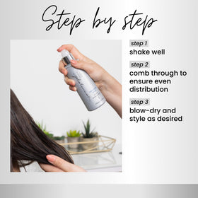 Kenra spray in use while blow-drying to create lift
