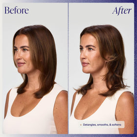Kenra being used during blowdry to speed drying and smooth hair