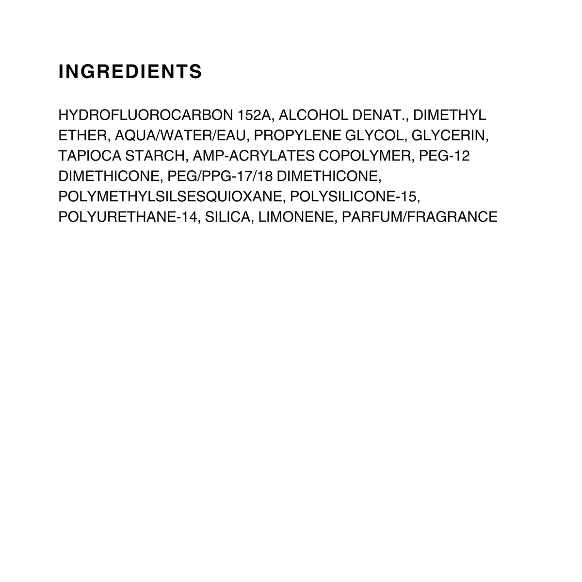 Kenra label close-up showing formulation details and usage tips